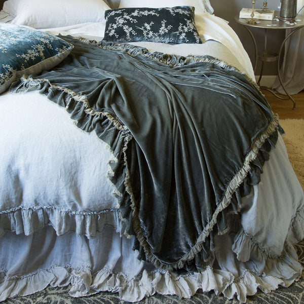 Linen Whisper Bed Skirt - Winter White - King