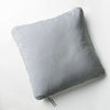 Harlow Throw Pillow | Mineral | Cotton velvet 24 by 24 pillow on a plain background - overhead view.