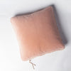 Harlow Throw Pillow | Rouge | Harlow 24 by 24 pillow in rouge on a plain background - overhead view.