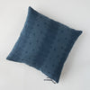Ines Throw Pillow | Midnight | pillow on a white background - overhead view.