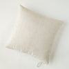 Ines Throw Pillow | Parchment | pillow on a white background - overhead view.