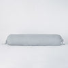 Linen Throw Pillow | Mineral | bolster against a white background.