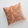 Lynette Throw Pillow | Rouge | Lynette 24 by 24 pillow against a plain background - rouge, overhead view.