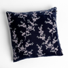 Lynette Sham | French Lavender | two-toned embroidered silk velvet pillow sham shot from overhead against a white background.