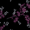 Lynette Sham | Fig | A close up of embroidered silk velvet fabric in fig, a richly saturated purple-garnet.