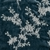 Lynette Baby Blanket | Mineral | A close up of embroidered silk velvet fabric in mineral, a soothing seafoam blue with subtle grey-green undertones.