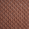 Silk Velvet Quilted Blanket | Rouge | A close up of quilted silk velvet fabric in rouge, a mid-tone blush pink.