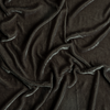 Carmen Blanket | Moonlight | A close up of silk velvet fabric in moonlight, a saturated, cool, mid-dark grey tone.