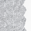 Allora Bed Skirt | Cloud | a close-up of cotton all-over lace with a scalloped edge.