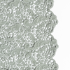 Allora Bed Scarf | Eucalyptus | a close up of cotton all-over lace with a scalloped edge.