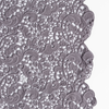 Allora Bed Scarf | French Lavender | a close up of cotton all-over lace with a scalloped edge.