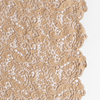 Allora Bed Scarf | Honeycomb | a close up of cotton all-over lace with a scalloped edge.