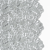 Allora Bed Skirt | Mineral | a close-up of cotton all-over lace with a scalloped edge.
