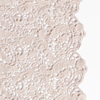 Allora Lace Throw Pillow | Pearl | a close-up of cotton all-over lace with a scalloped edge.