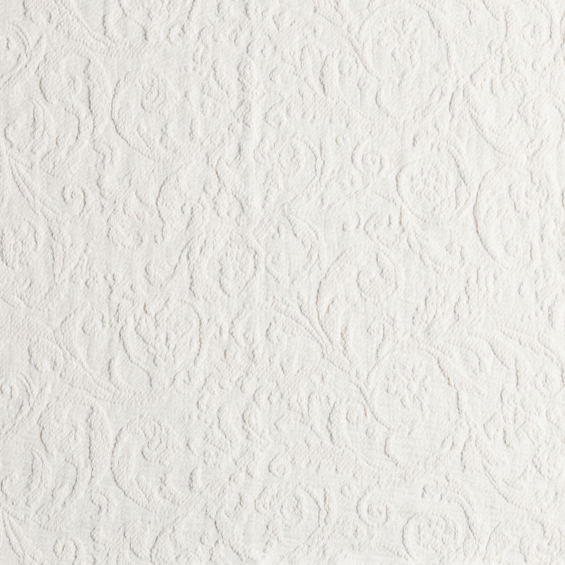 Adele Coverlet | Natural | a close up of a cotton damask in natural, a warm neutral.