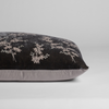 Lynette Luxe Sham | Moonlight | A close-up of the sham shown on its side to display the embroidered silk velvet face and tencel back — shown against a white background.