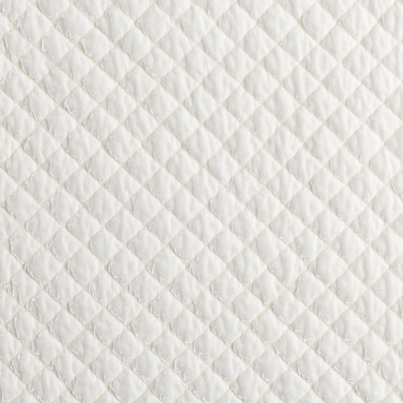 Silk Velvet Quilted Swatch Card | Crema | quilted silk velvet in crema, a warm and silkly neutral