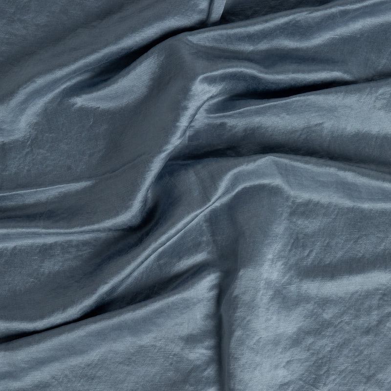 Paloma Sham | Tahoe Blue | a close up of charmeuse gently rumpled.