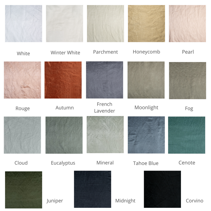 Taline Blanket | a grid of available colorways for the taline collection.