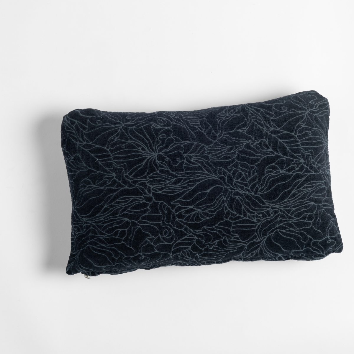 Slate | an overhead shot of a georgia throw pillow against a white background.