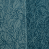 Georgia Swatch Card | Cenote | georgia fabric shown with the cotton jacquard side on the left and chenille jacquard side on the right in cenote, a vibrant, ocean-inspired blue-green.