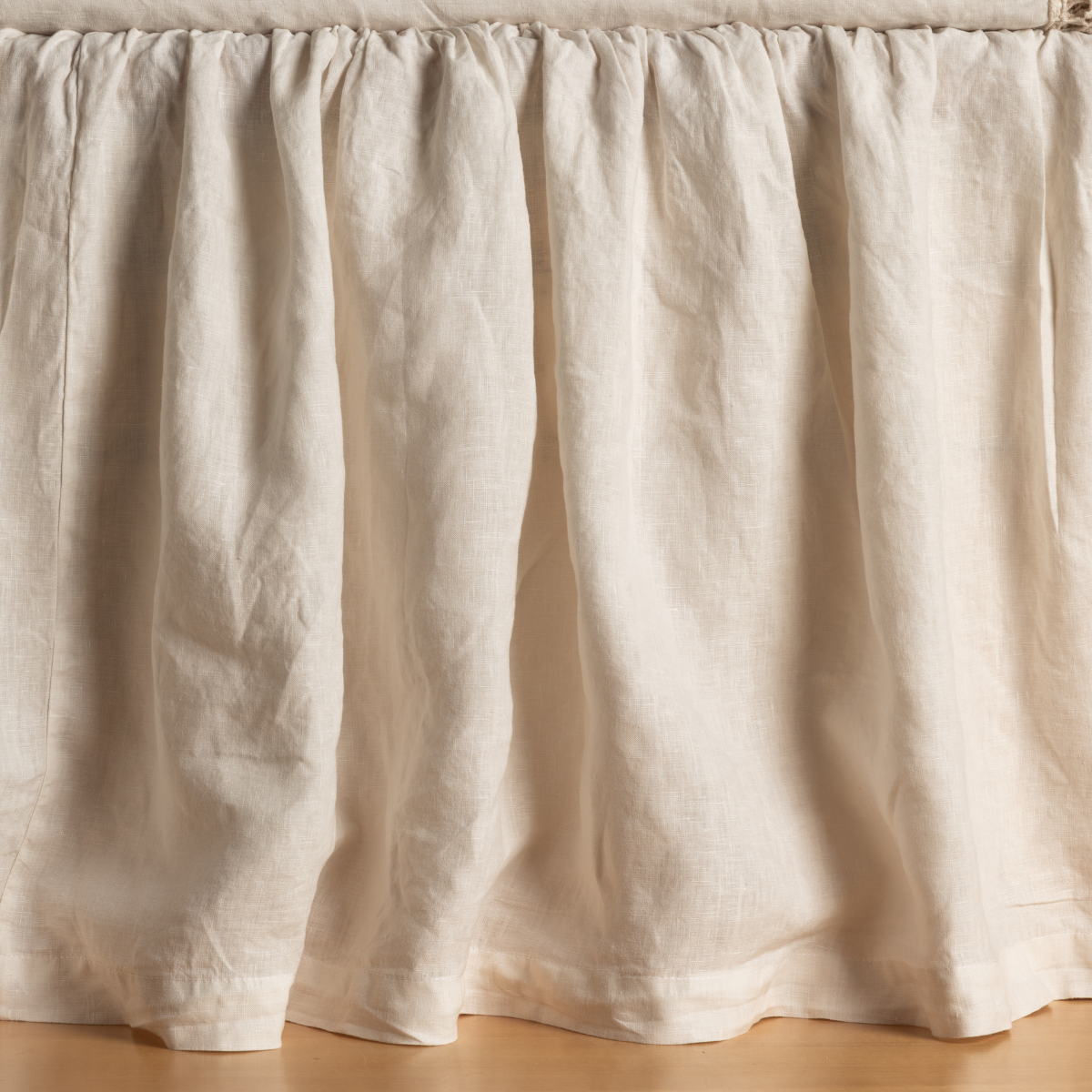 Linen Twin Bed Skirt | Natural