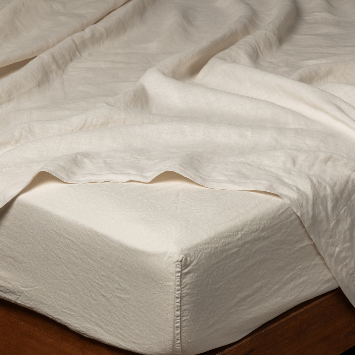 Linen Fitted Sheet | Natural