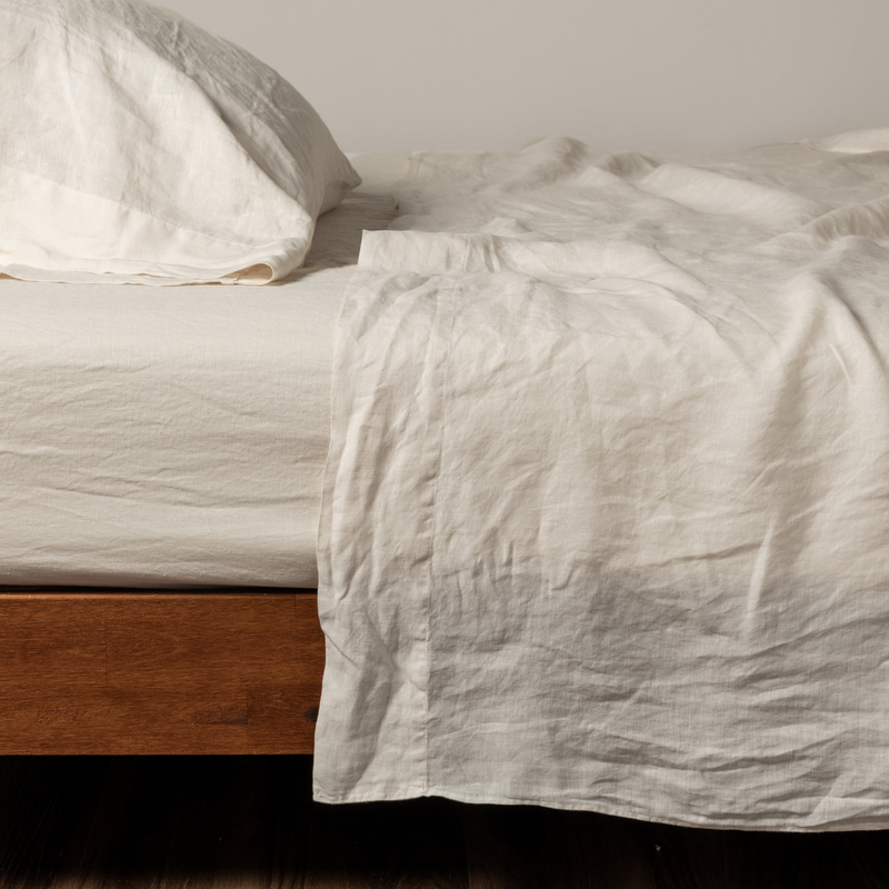 Linen Twin Flat Sheet | Natural