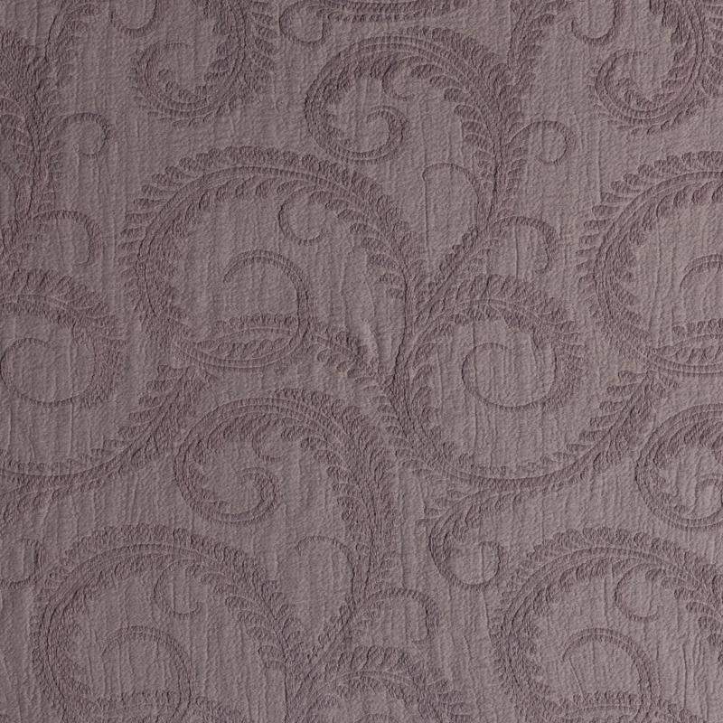 Marisette Bedspread | French Lavender | close-up of marisette fabric in french lavender, a soft light purple tone.