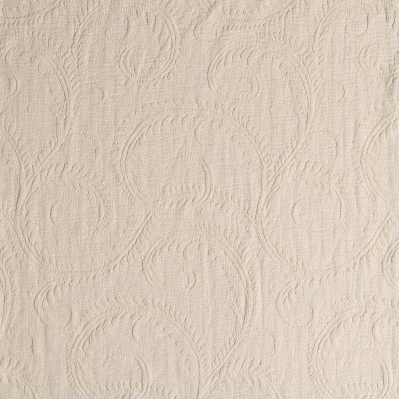 Marisette Bedspread | Natural | close-up of marisette fabric in natural, a soft, creamy, and warm neutral.