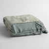 Mirabella Baby Bundle - Holiday Release | Mineral | silk and tencel™ blend jacquard baby blanket folded and shot from a slight overhead angle to show the trim detail against a white background.
