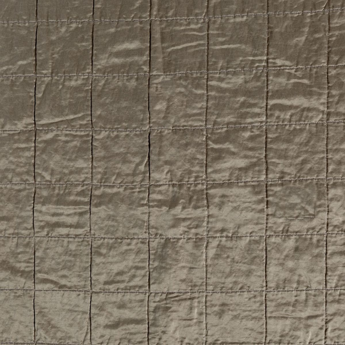 Sel Sham | Moonlight | a shot of square-quilted charmeuse in in moonlight, a saturated, cool, mid-dark grey tone