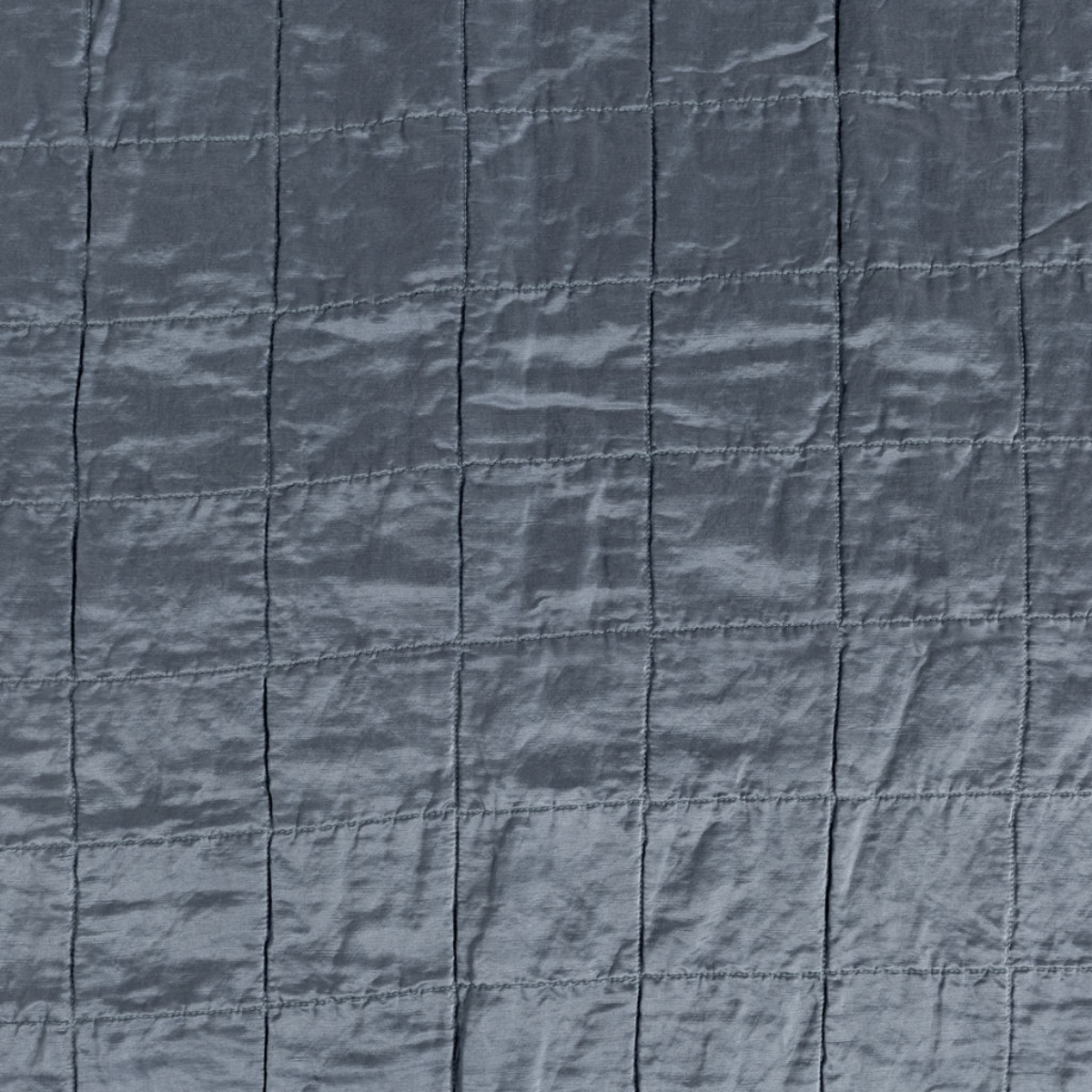 Sel Sham | Tahoe Blue | a shot of square-quilted charmeuse in in tahoe blue, a crisp true blue.