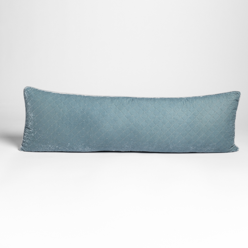 Silk Velvet Quilted Throw Pillow | Cloud