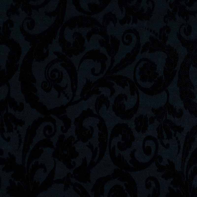 Adele Baby Blanket | Corvino | A close up of Adele fabric in Corvino, a black tone.