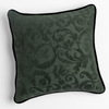 Adele Throw Pillow | Juniper | organic cotton jacquard square throw pillow shot from overhead.