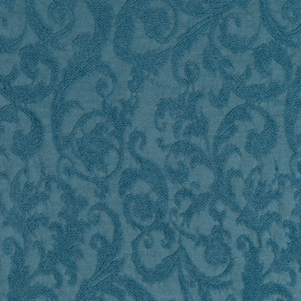 Adele Coverlet | Cenote | A close up of Adele fabric in cenote, a vibrant, ocean-inspired blue-green.