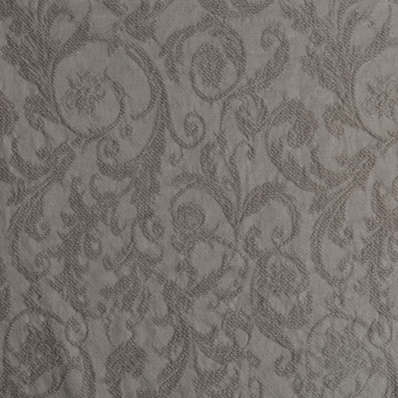 Adele Throw Pillow | Fog | A close up of Adele fabric in fog, a neutral-warm, soft mid-tone grey.