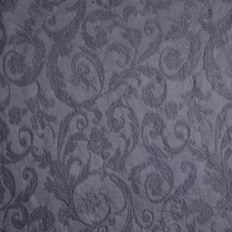 Adele Coverlet | French Lavender | a close up of Adele fabric in french lavender, a neutral violet tone.