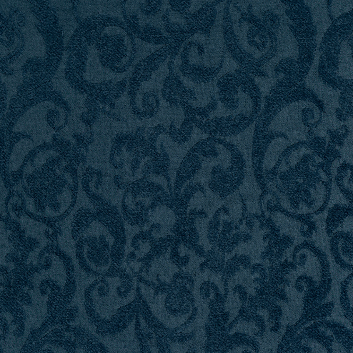 Adele Coverlet | Midnight | A close up of Adele fabric in midnight, a rich indigo tone.