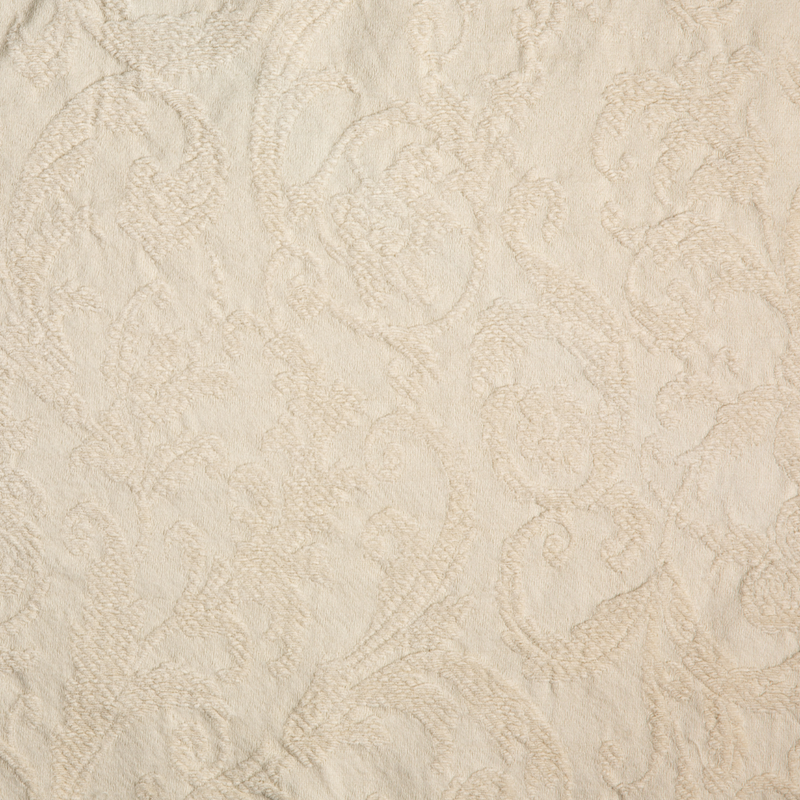 Adele Throw Pillow | Parchment | A close up of Adele fabric in parchment, a warm, antiqued cream.