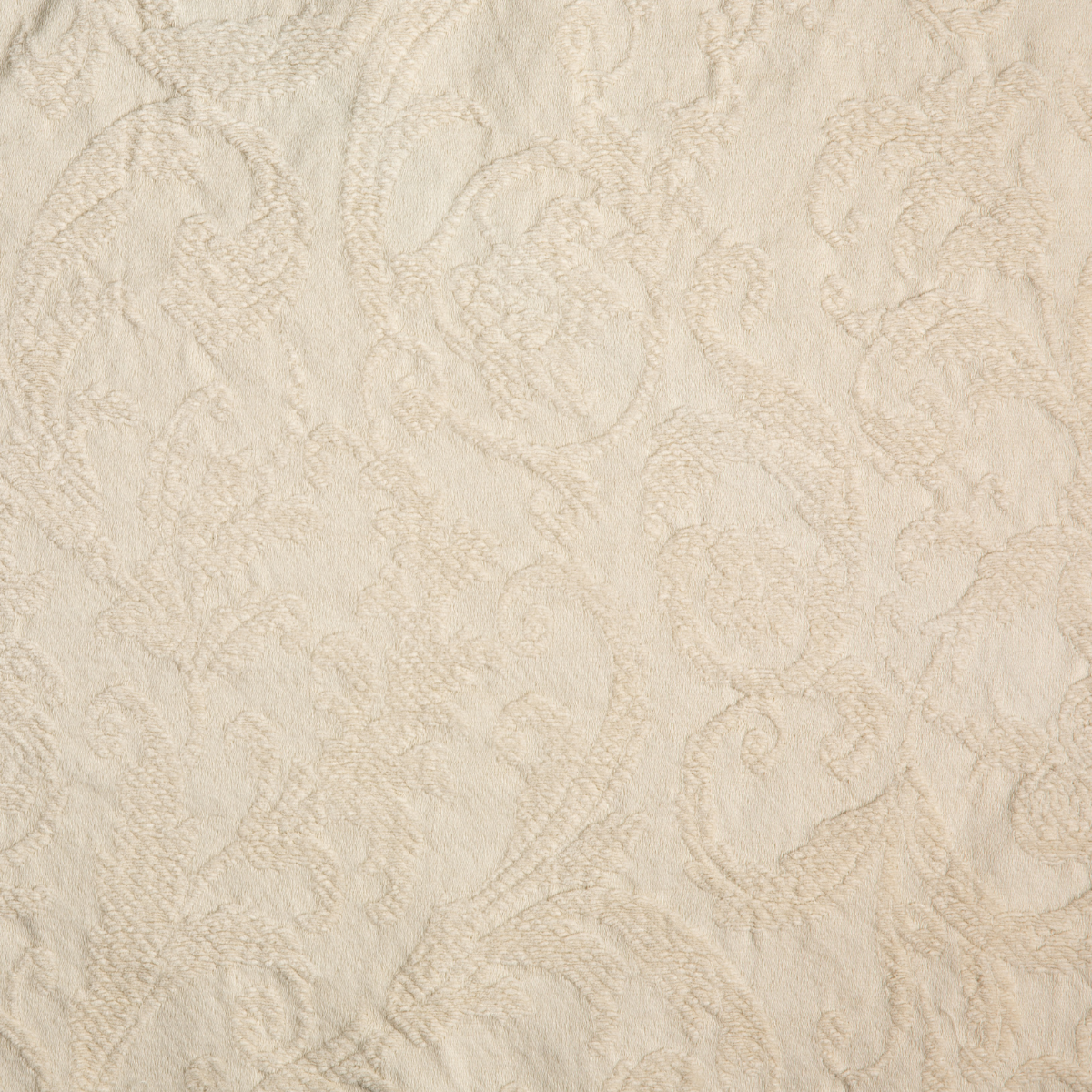 Adele Twin Coverlet | Parchment | A close up of Adele fabric in parchment, a warm, antiqued cream.