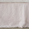 Pearl | Close up of the Austin bed skirt in pearl, highlighting its tailored, ungathered style.