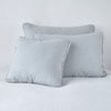 Austin Sham | Mineral | Midweight linen shams in mineral colorway shown leaning upright on white background.