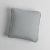 Austin Throw Pillow | Cloud | midweight linen 18x18 inch throw pillow shot from overhead against a white background.