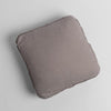 Austin Throw Pillow | Fog | midweight linen 18x18 inch throw pillow shot from overhead against a white background.