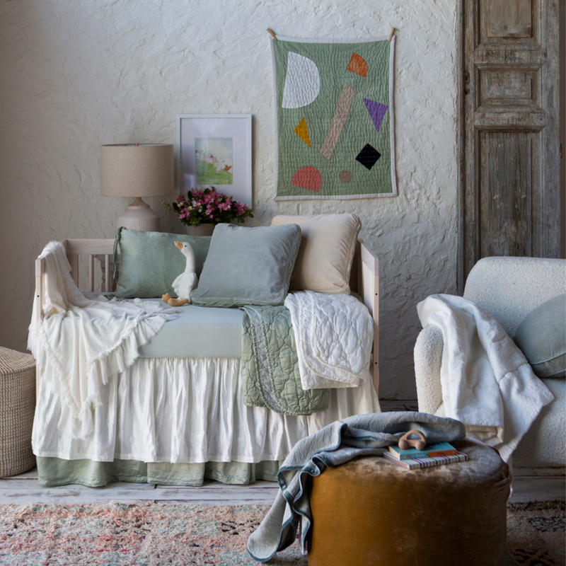 Paloma Crib Skirt Bella Notte Linens