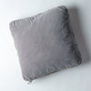 Harlow Throw Pillow | Moonlight | Cotton velvet 24 by 24 pillow on a plain background - overhead view.