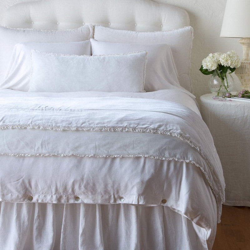 Blanket at end of bed called top