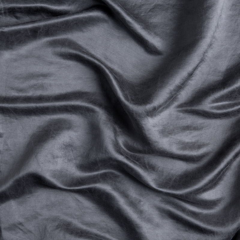 Charmeuse Swatch Card | French Lavender | a close up of silk linen charmeuse fabric in french lavender, a neutral violet tone.